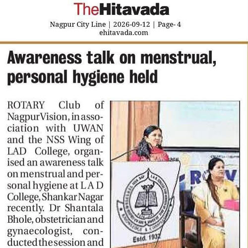 Awareness talk on menstrual, Personal hygiene held
